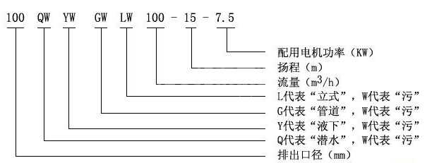 排污泵型號意義